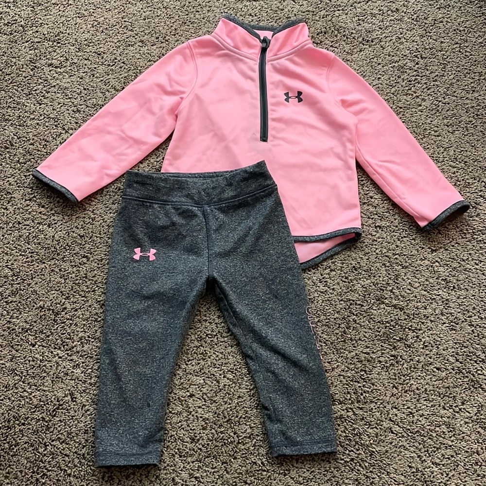 Under Armour leggings and sweatshirt set